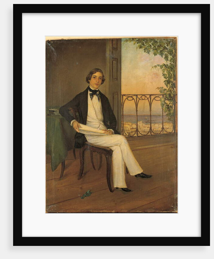 Youthful portrait of the young King Otto by Greek School