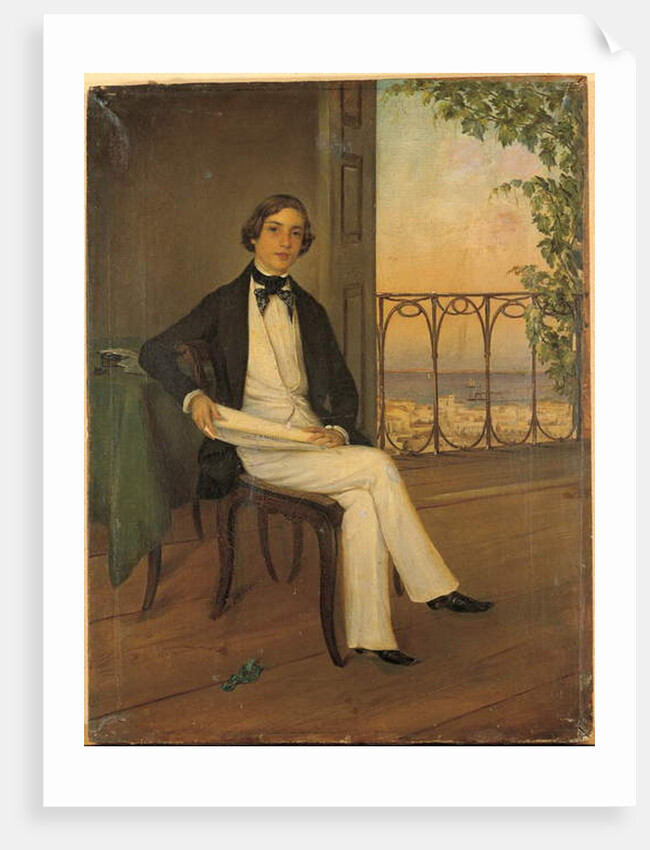 Youthful portrait of the young King Otto by Greek School