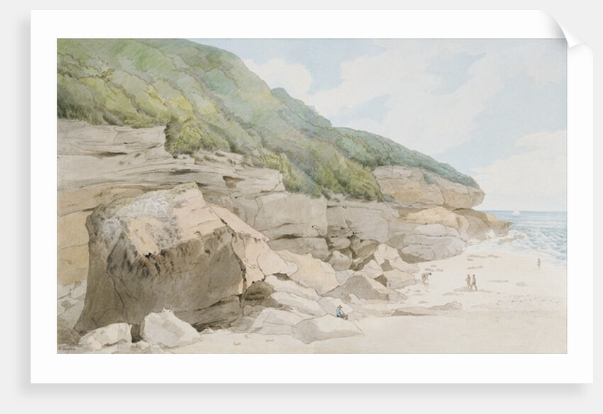 Beach Scene, Exmouth by Francis Towne