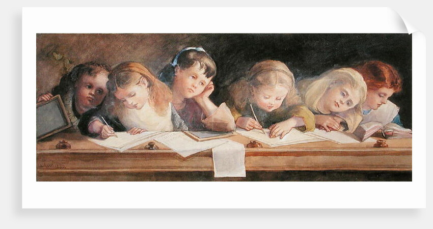 The Writing Lesson, 1880 by Louisa Anne Marchioness of Waterford