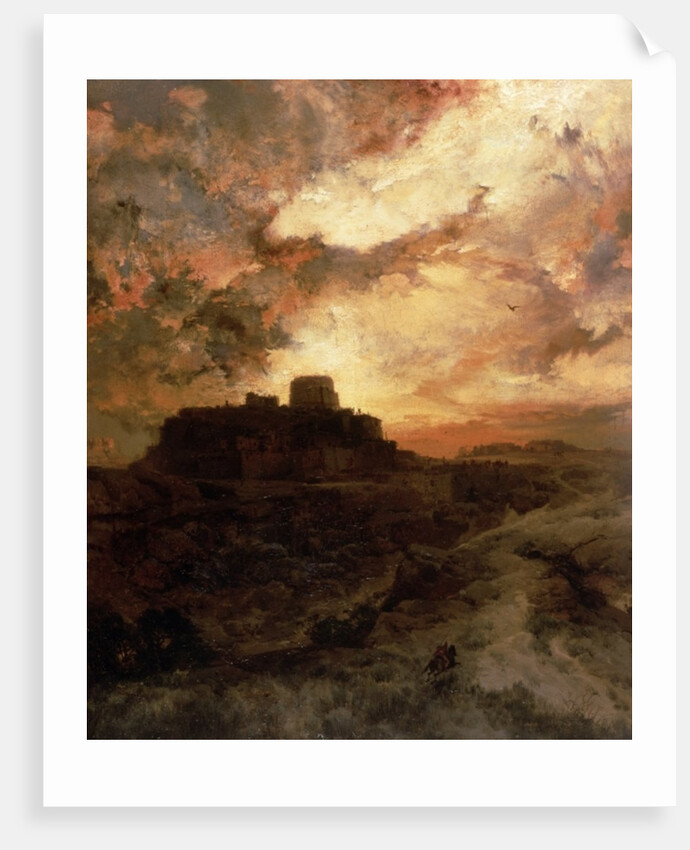 Sunset, Pueblo del Walpe, Arizona, 1880 by Thomas Moran