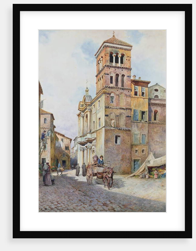 View of Santa Maria in Monticelli, Rome by Ettore Roesler Franz