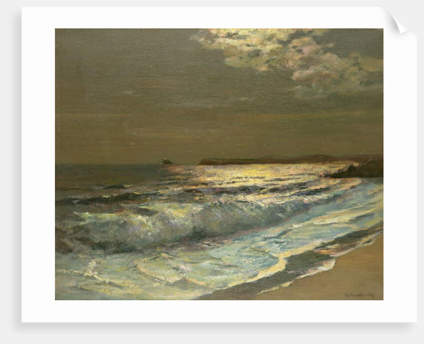 The Moonlit Breaking Wave by Albert Julius Olsson