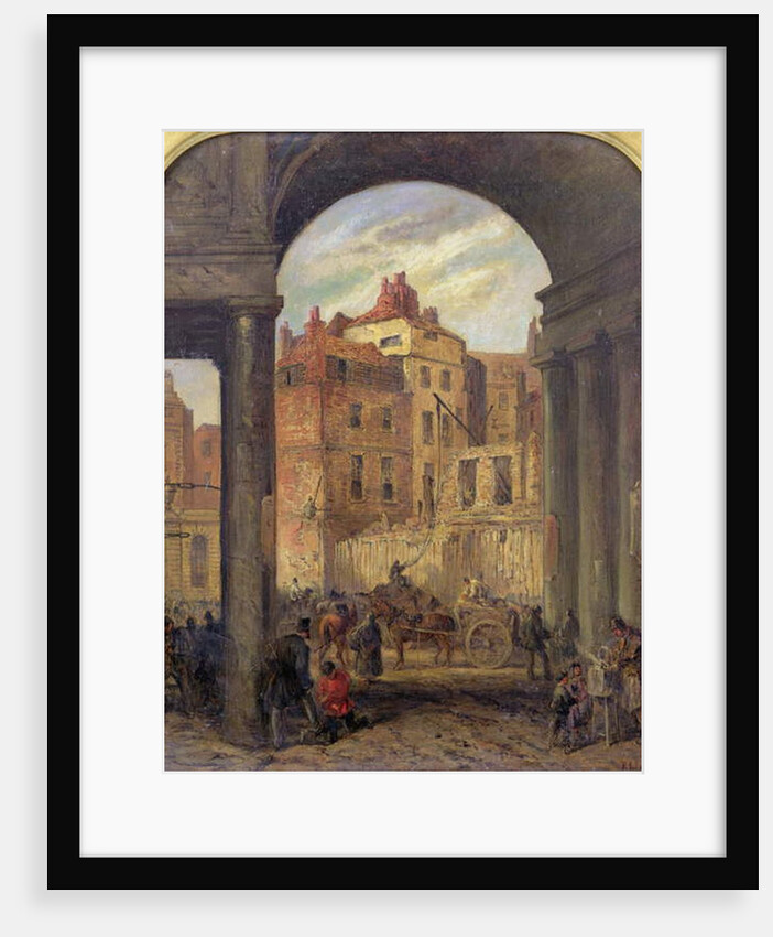 Foregate, Strand, Entrance to Boswell Court - demolished for the site of the New Law Courts, 1868 by Robert Thomas Landells