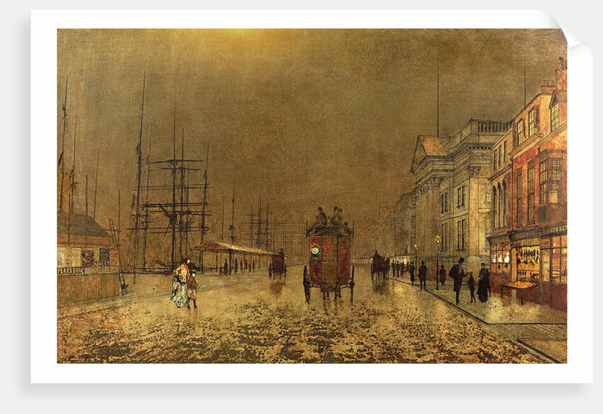 A Liverpool Street by John Atkinson Grimshaw