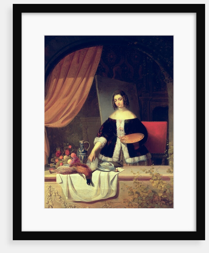 Arranging her Still Life, 1884 by Eduard Charlemont