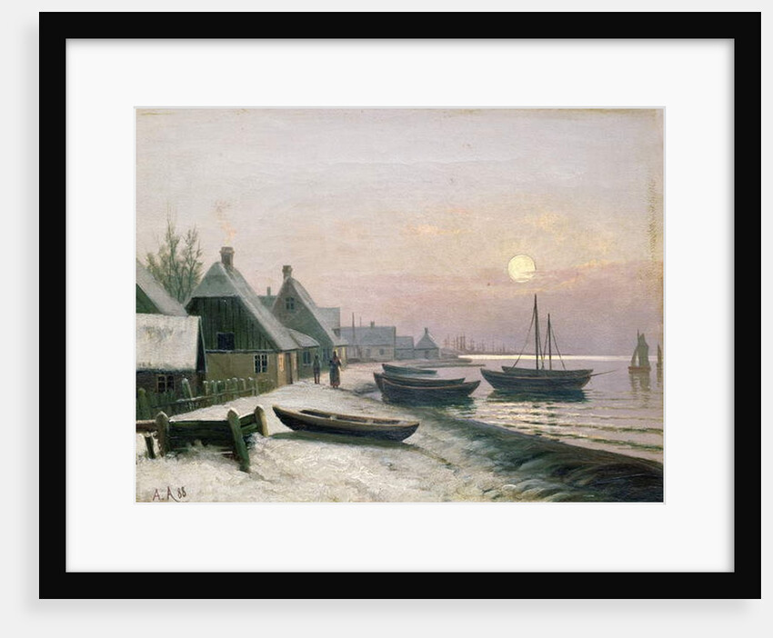 Fishing Boats in the Winter Sunlight by Anders Andersen-Lundby