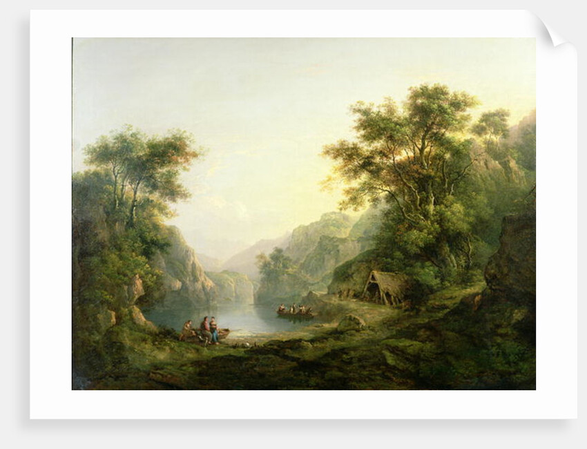 The Fishing Party, Loch Katrine, Scotland by Alexander Nasmyth