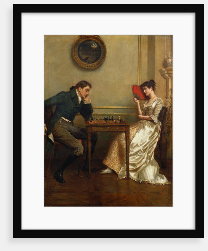 A Game of Chess by George Goodwin Kilburne