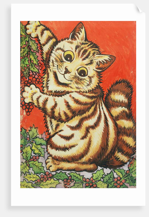 Christmas Cat by Louis Wain