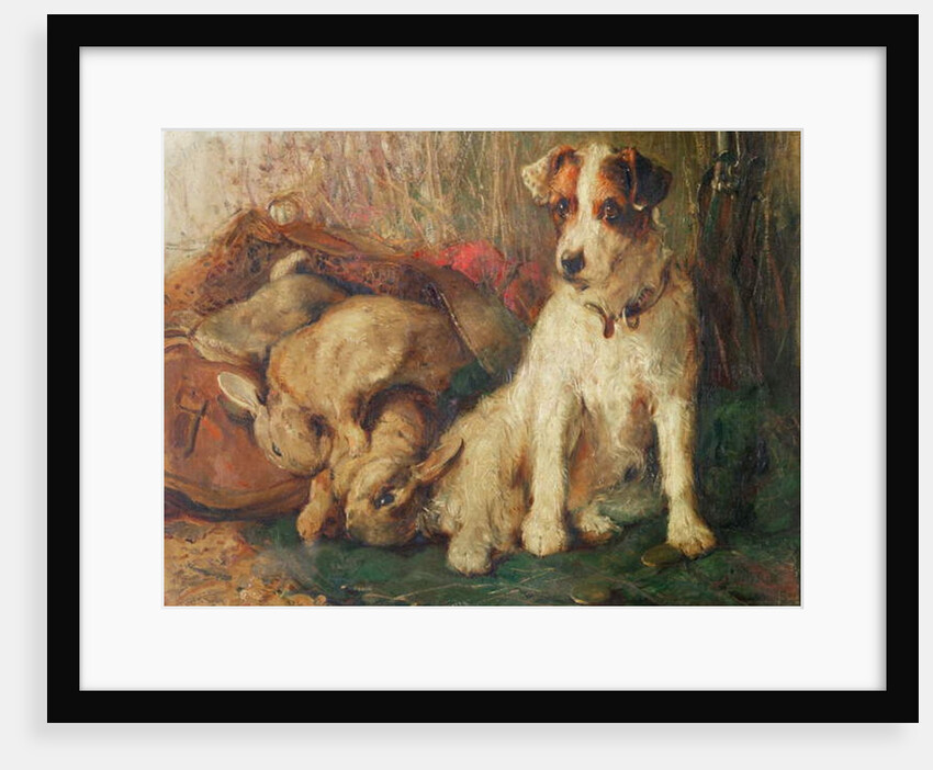 Left in Charge - A Fox Terrier with Game by Philip Eustace Stretton