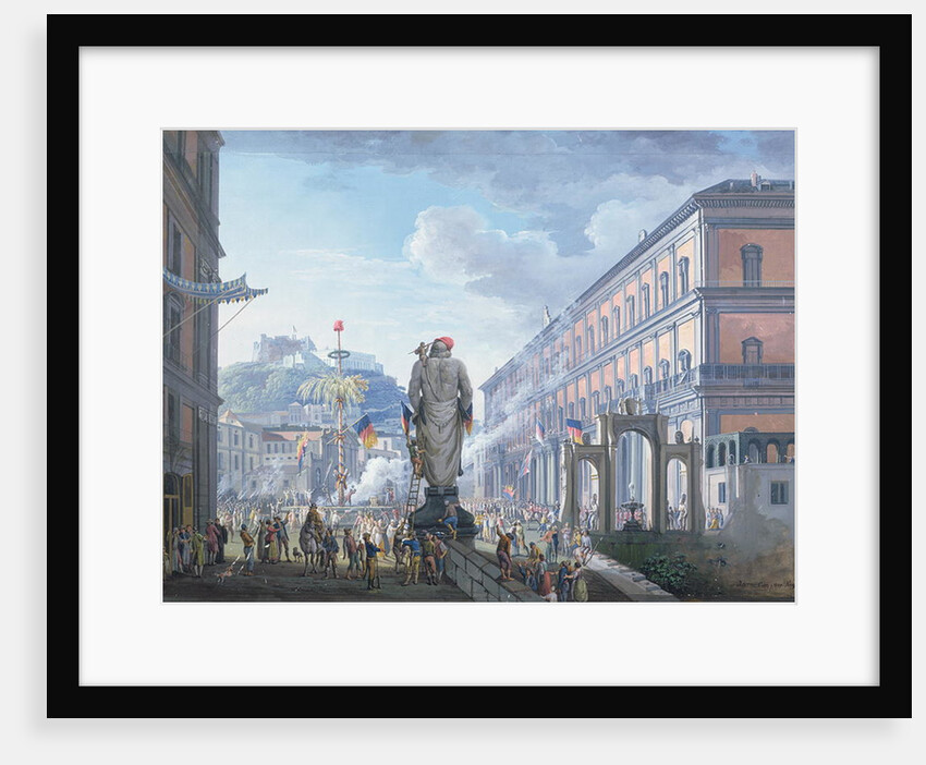 The Palazzo Reale, at the Moment When the Tree of Liberty was Cut Down and the Troops en masse were Directed by the English in 1799, 1800 by Saviero Xavier della Gatta