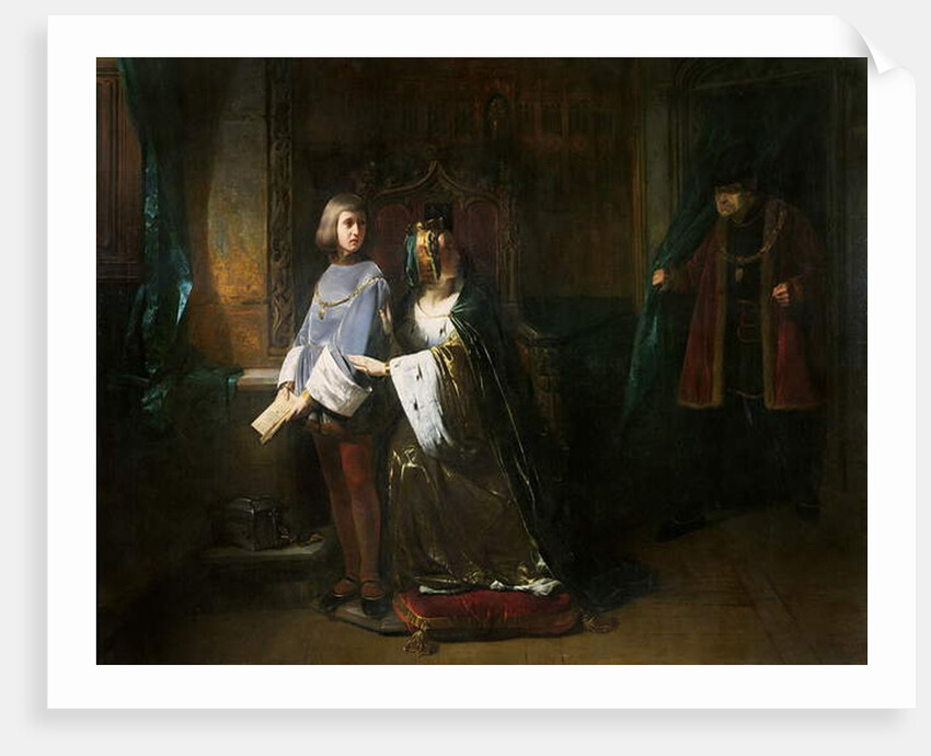 Louis XI of France surprising the Queen instructing the Dauphin contrary to his will by Claude Jacquand