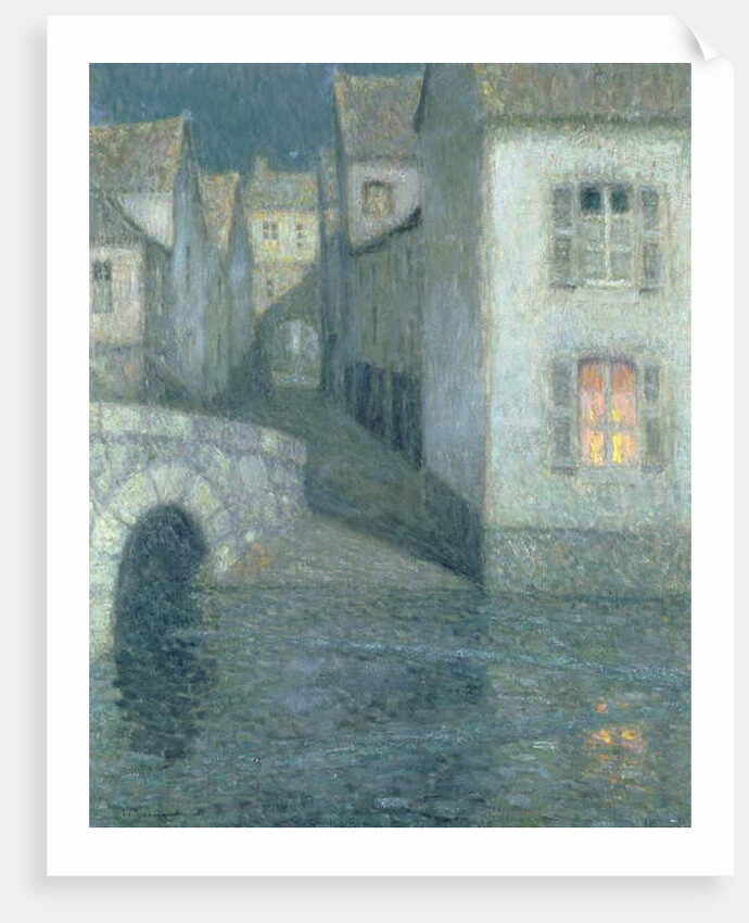 Houses on the river, Chartres, 1929 by Henri Eugene Augustin Le Sidaner