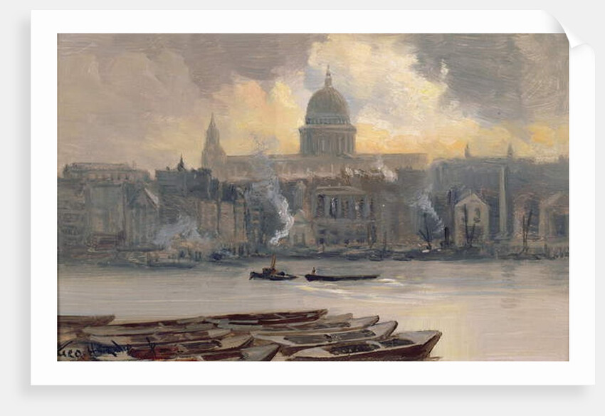 St.Paul's from the River by George Hyde Pownall