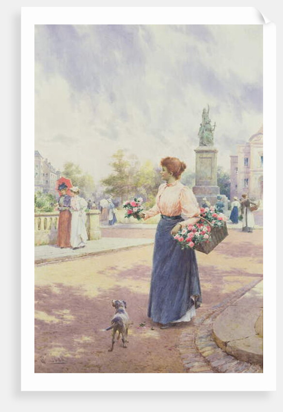 A Parisian flower seller, 1898 by Alfred Jr. Glendening