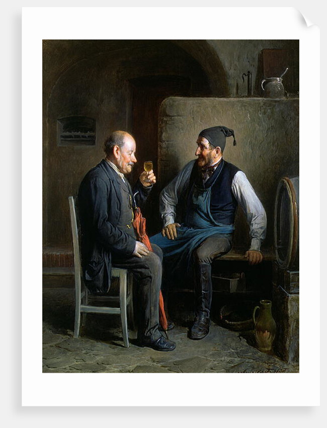 The Wine Tasting, or A Good Vintage by Friedrich Friedlander