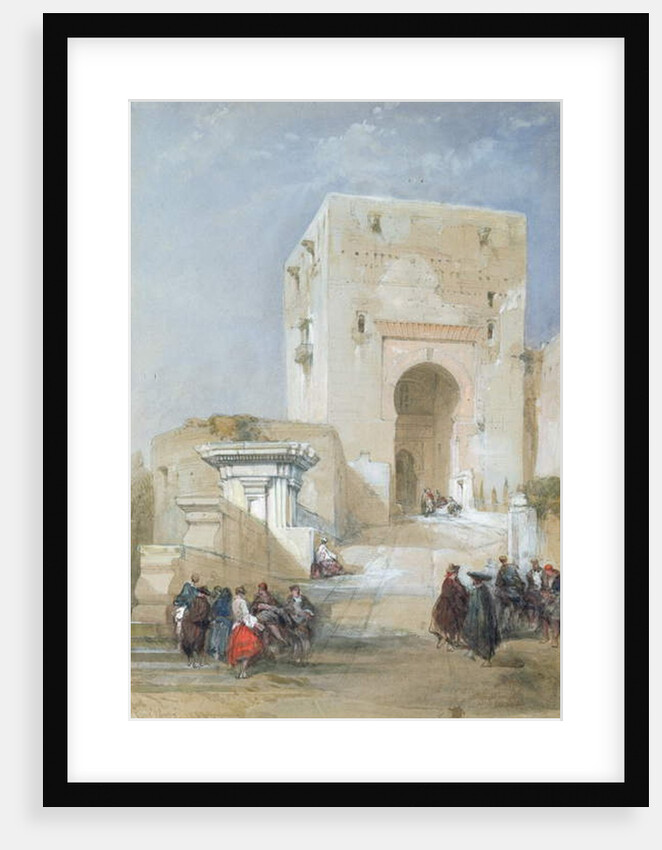 The Gate of Justice, Entrance to the Alhambra, 1833 by David Roberts