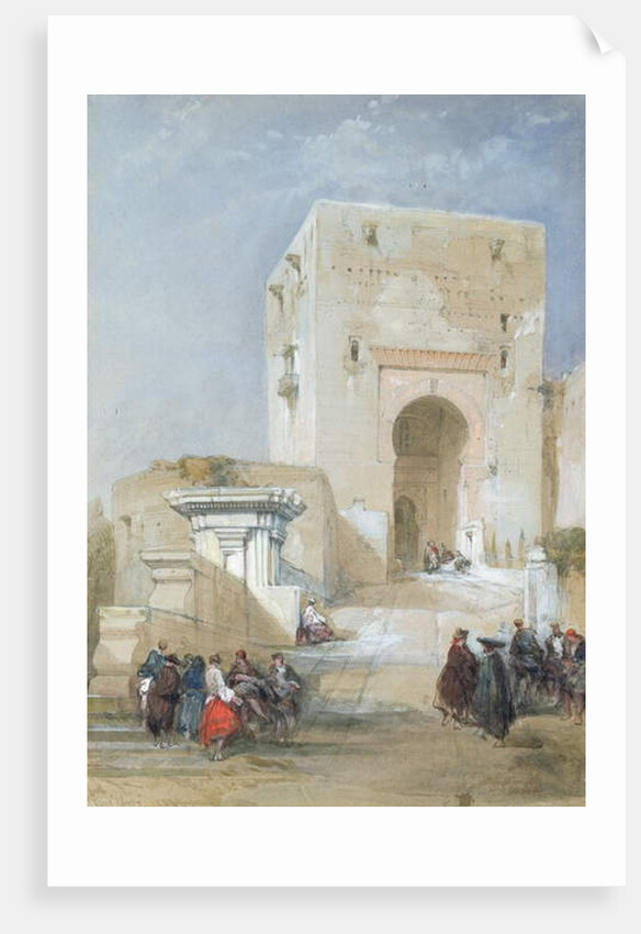 The Gate of Justice, Entrance to the Alhambra, 1833 by David Roberts