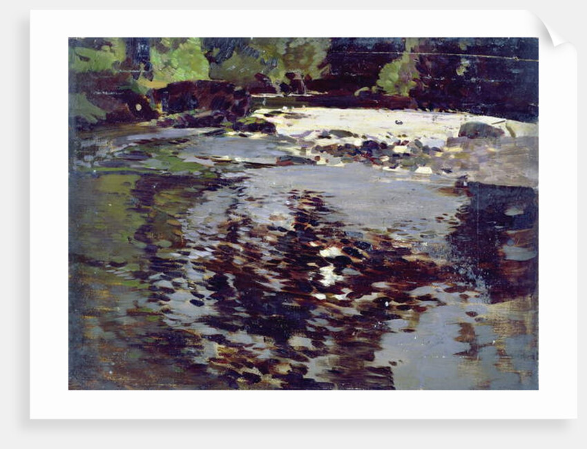 Sunlight reflected upon a wide riverscape by Harry Watson