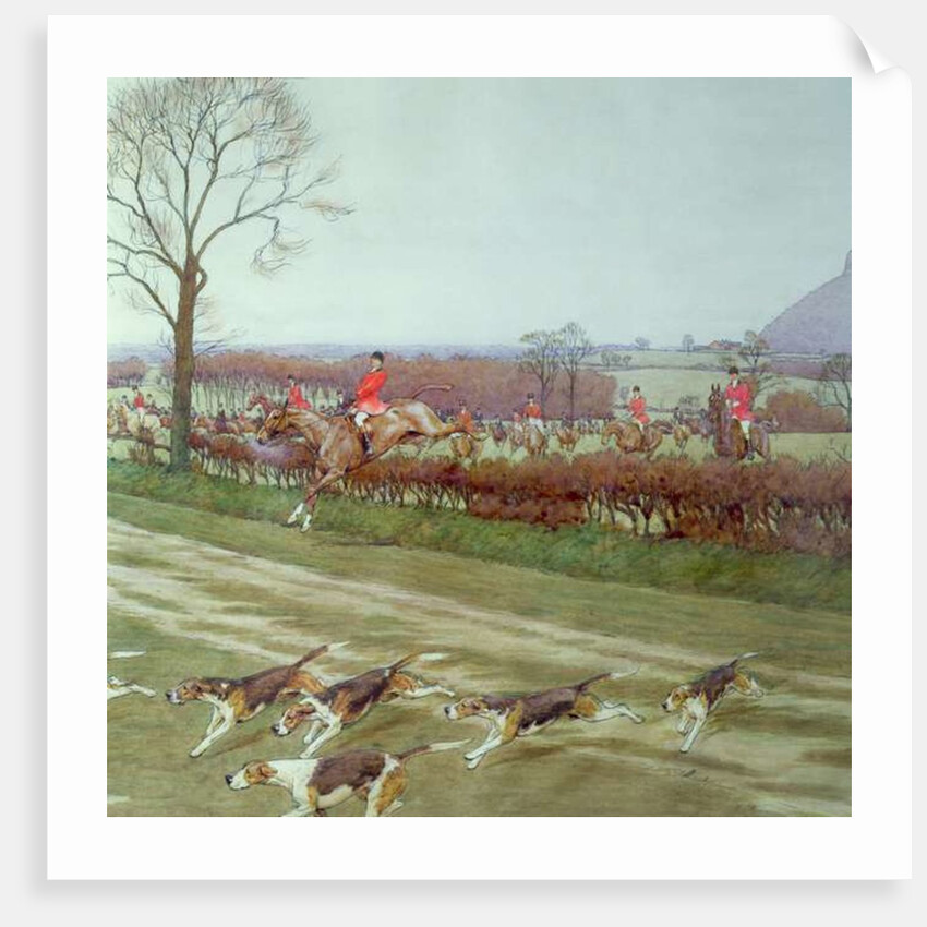 The Cheshire - away from Tattenhall, 1912 by Cecil Charles Windsor Aldin