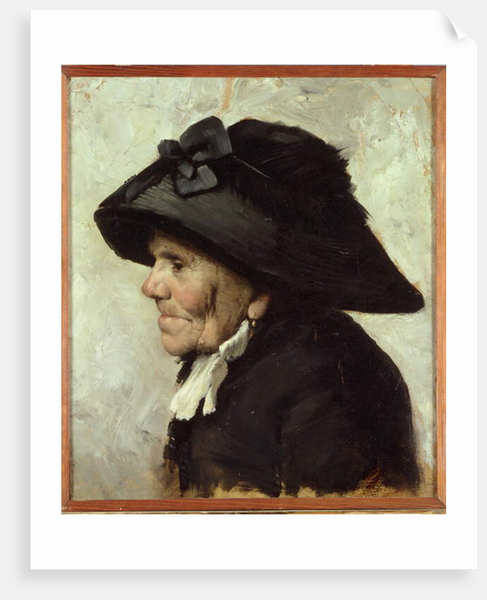 Study of the Head of an Old Woman, 1880s by Henri Jules Jean Geoffroy