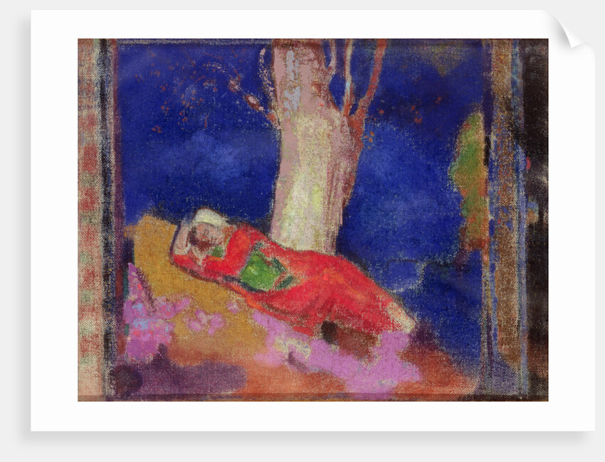 Woman Sleeping under a Tree, 1900-01 by Odilon Redon