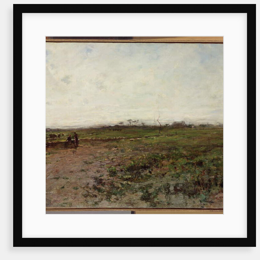 Landscape with a Peasant Woman, early 1870s by Jean-Francois Millet