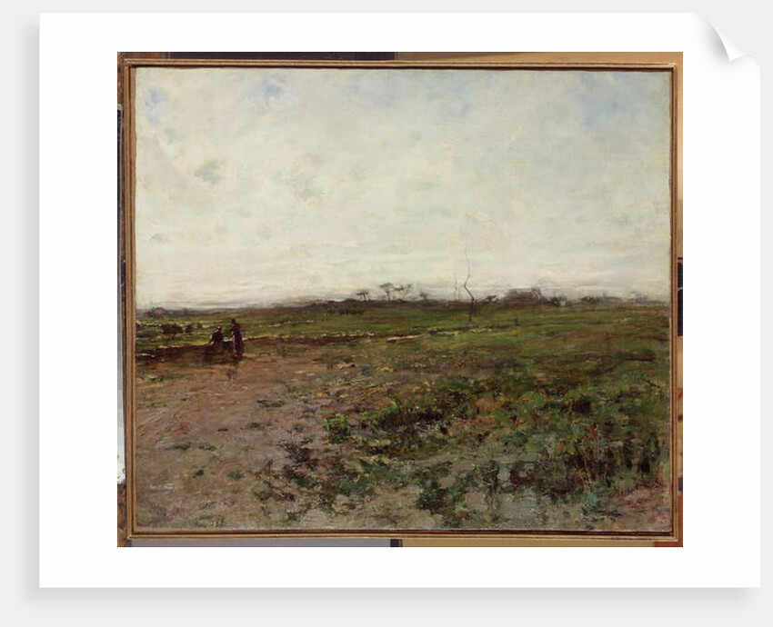 Landscape with a Peasant Woman, early 1870s by Jean-Francois Millet