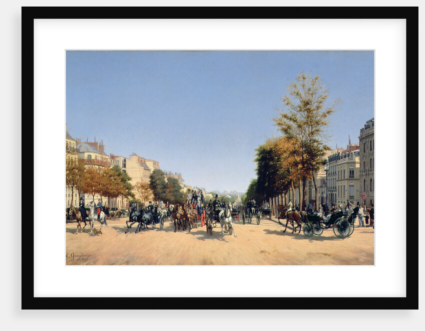 View of the Champs-Elysees from the Place de l'Etoile, 1878 by Edmond Georges Grandjean