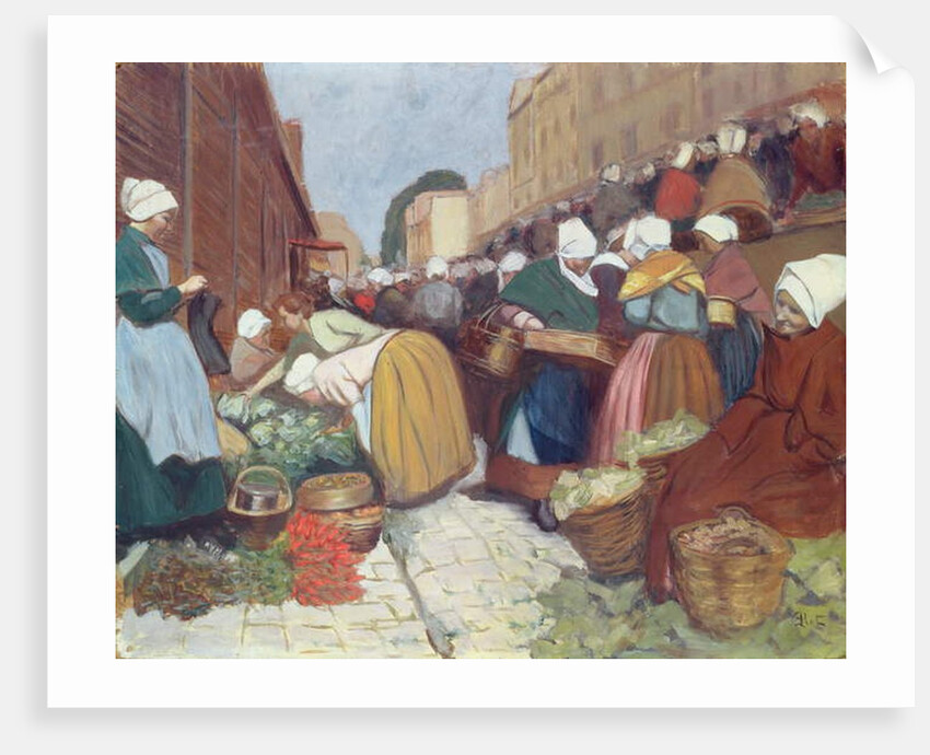 Market in Brest, c.1899 by Fernand Piet