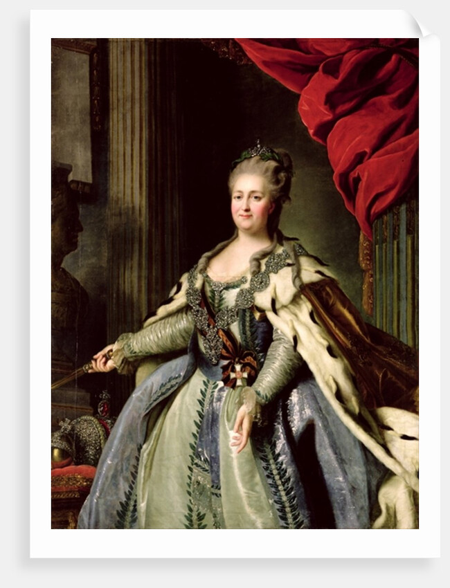 Portrait de Catherine II, vers 1770 by Fedor Stepanovich Rokotov