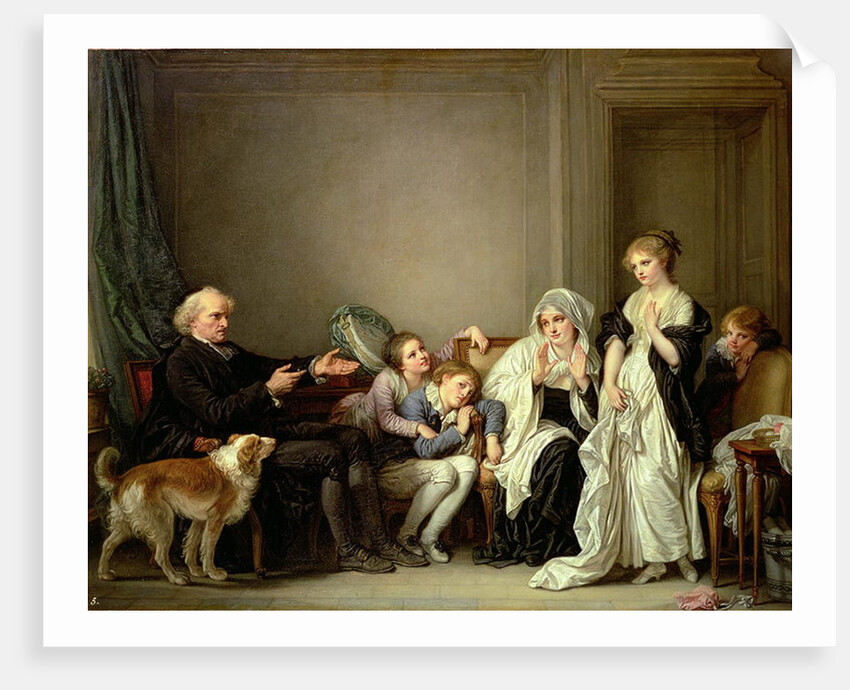 A Visit to the Priest, 18th century by Jean Baptiste Greuze