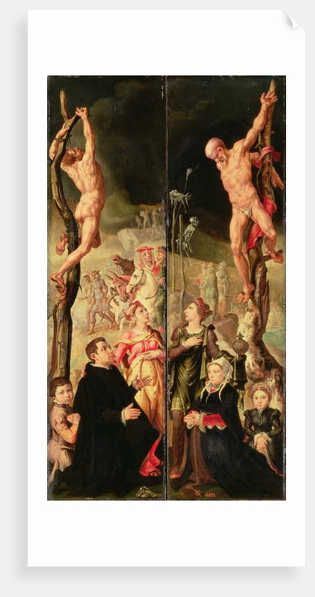Calvary, side panels from triptych by Maerten van Heemskerck