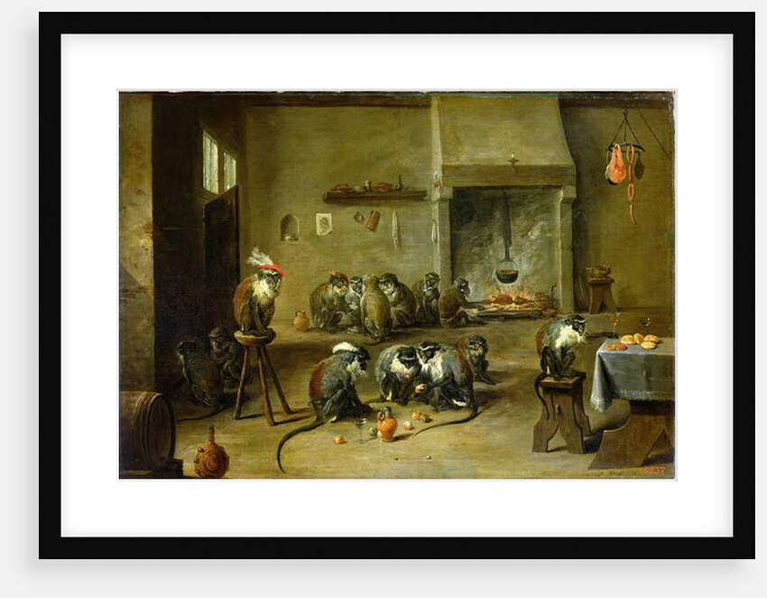 Monkeys in a Kitchen, c.1645 by David the Younger Teniers