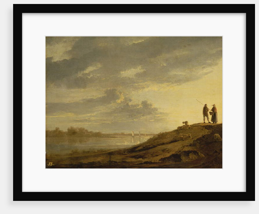 Sunset over a River, 1650s by Aelbert Cuyp