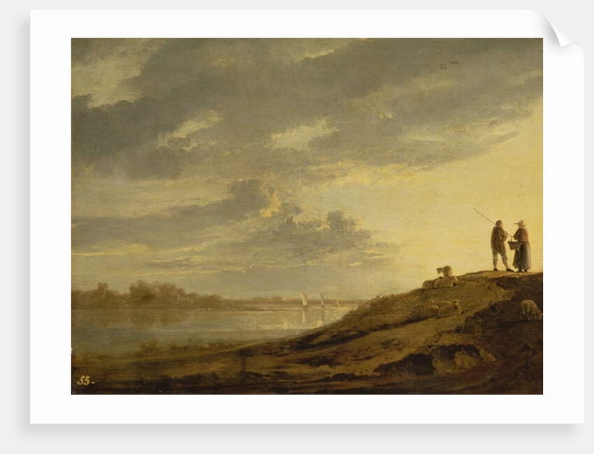 Sunset over a River, 1650s by Aelbert Cuyp
