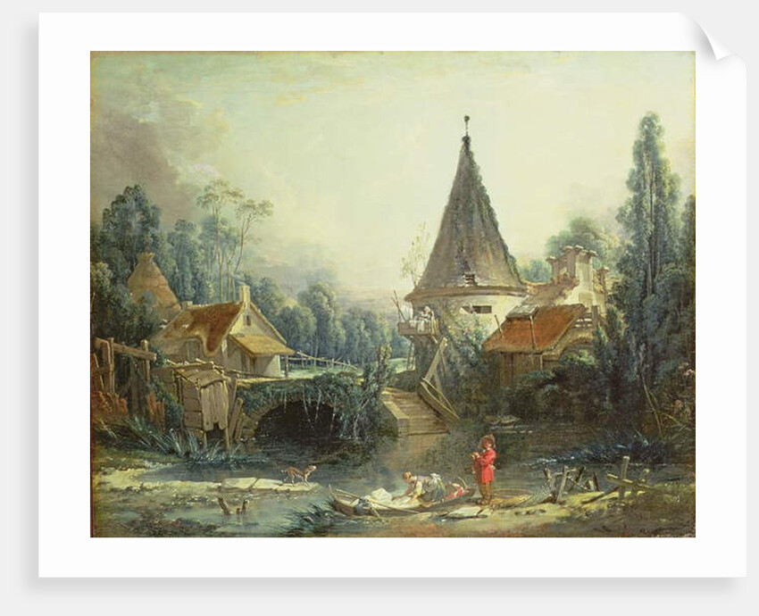 Landscape near Beauvais, early 1740s by Francois Boucher