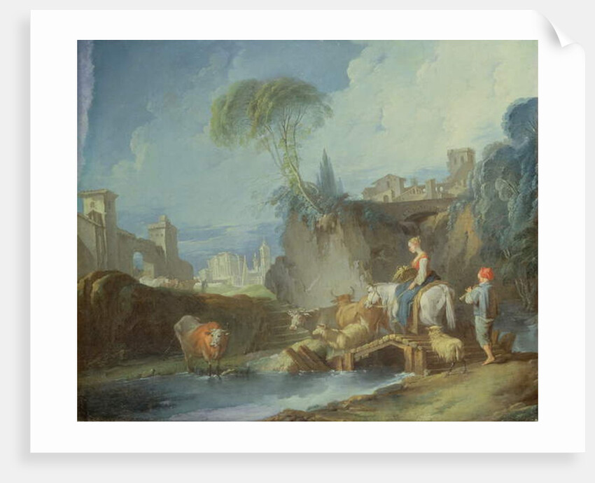 Crossing the Bridge, late 1730s by Francois Boucher