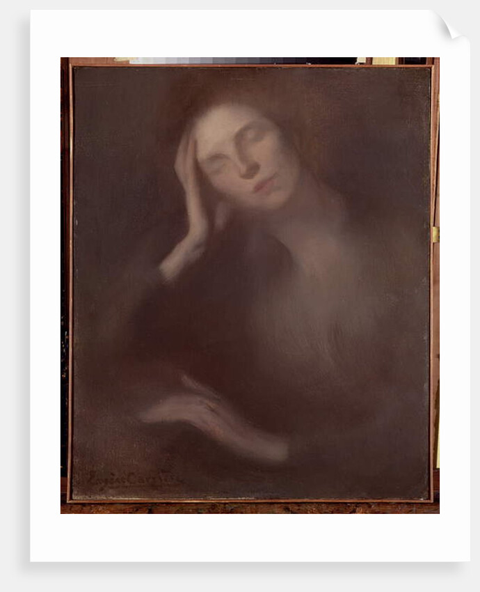 Woman Leaning on a Table, 1893 by Eugene Carriere