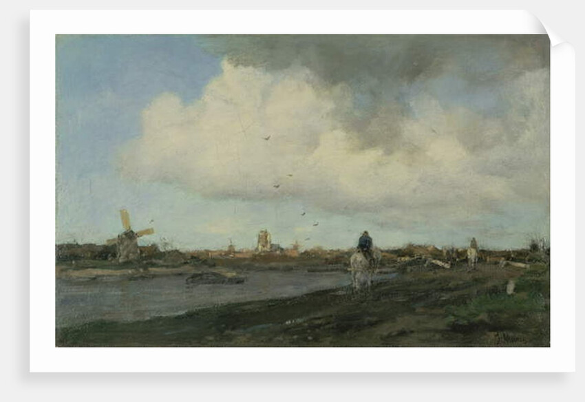 Landscape with Windmills, 1890-5 by Jacob Henricus or Hendricus Maris
