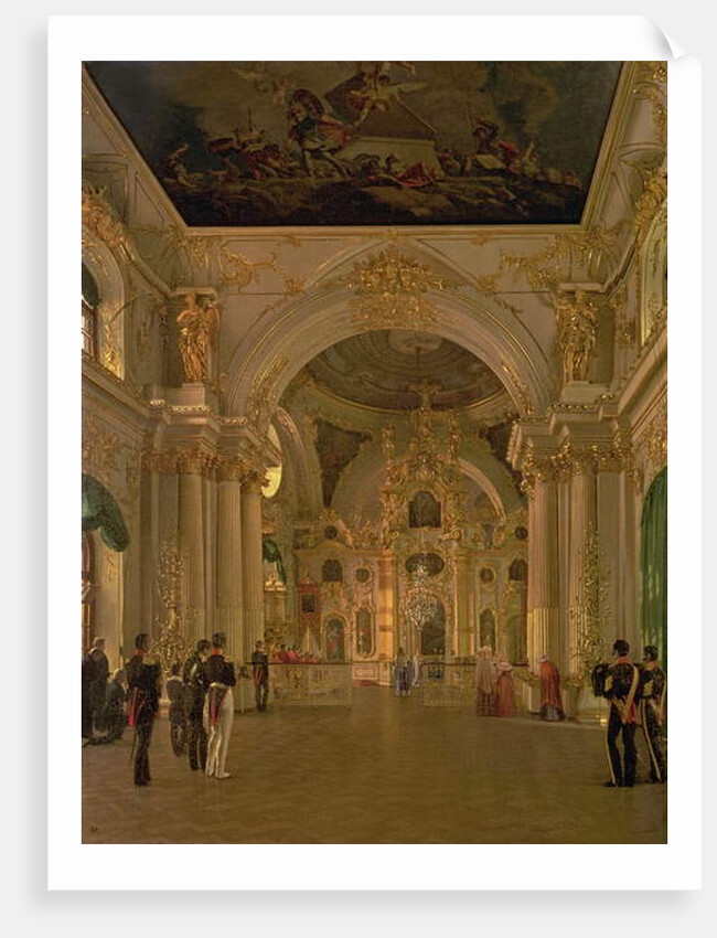 Interior of the Great Church in the Winter Palace, 1829 by Alexei Vasilievich Tyranov