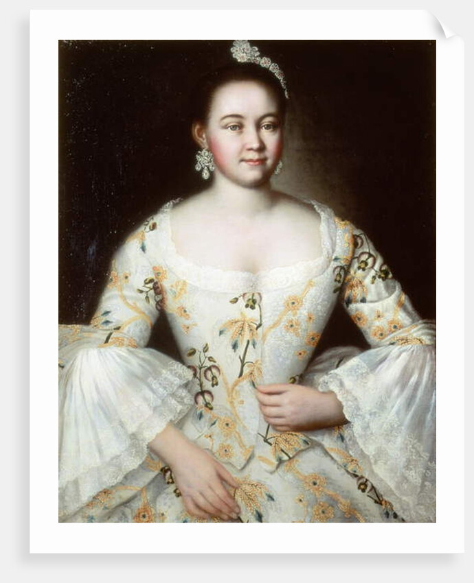 Portrait of the wife of Mikhail Yakovlev, after 1756 by Ivan Yakovlevich Vishnyakov