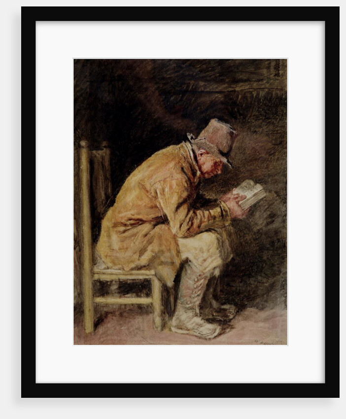 Study of a Countryman Reading by William Henry Hunt
