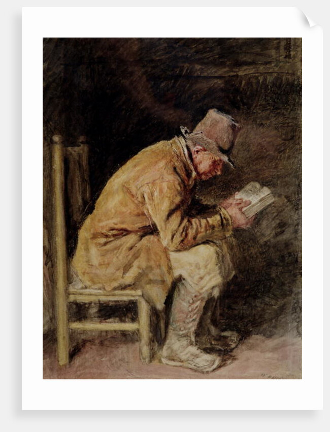 Study of a Countryman Reading by William Henry Hunt