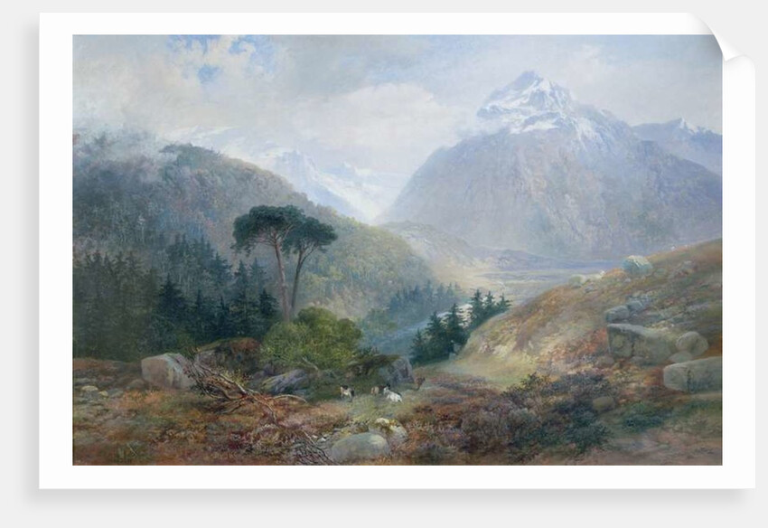 The View Toward the Fenderthal, Tyrol, 1870 by James Vivien de Fleury