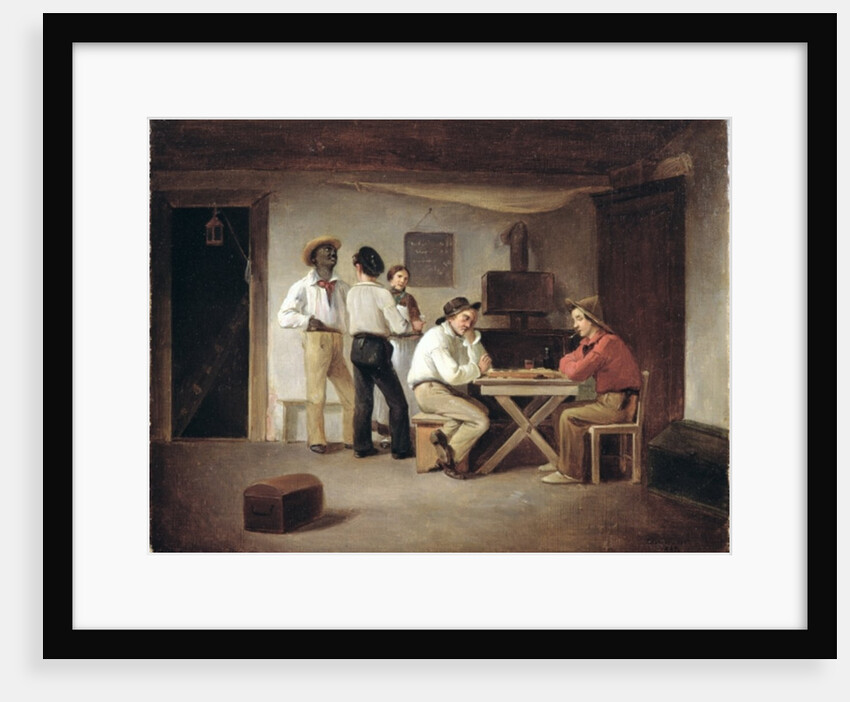 Sailors Playing a Board Game in a Tavern by Christian Andreas Schleisner