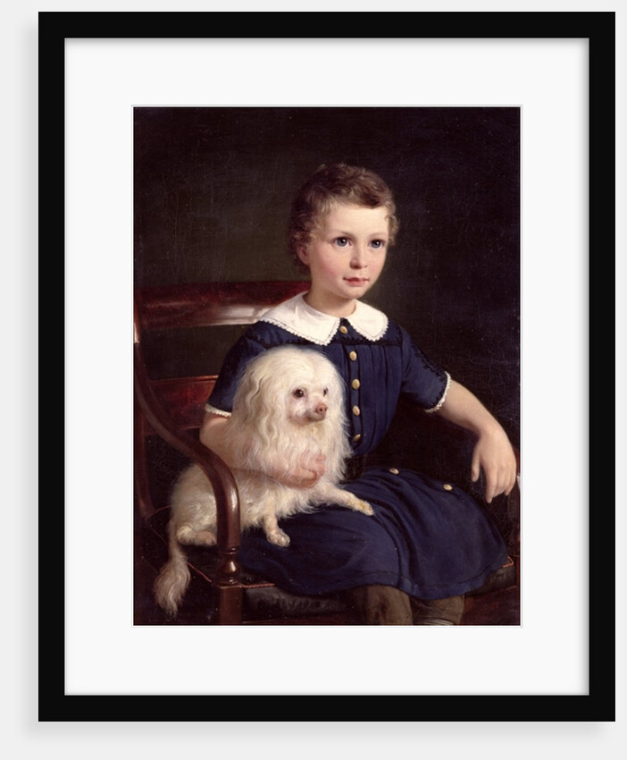 Study of a Boy with Pet Dog, 1860 by Wilhelm Marstrand