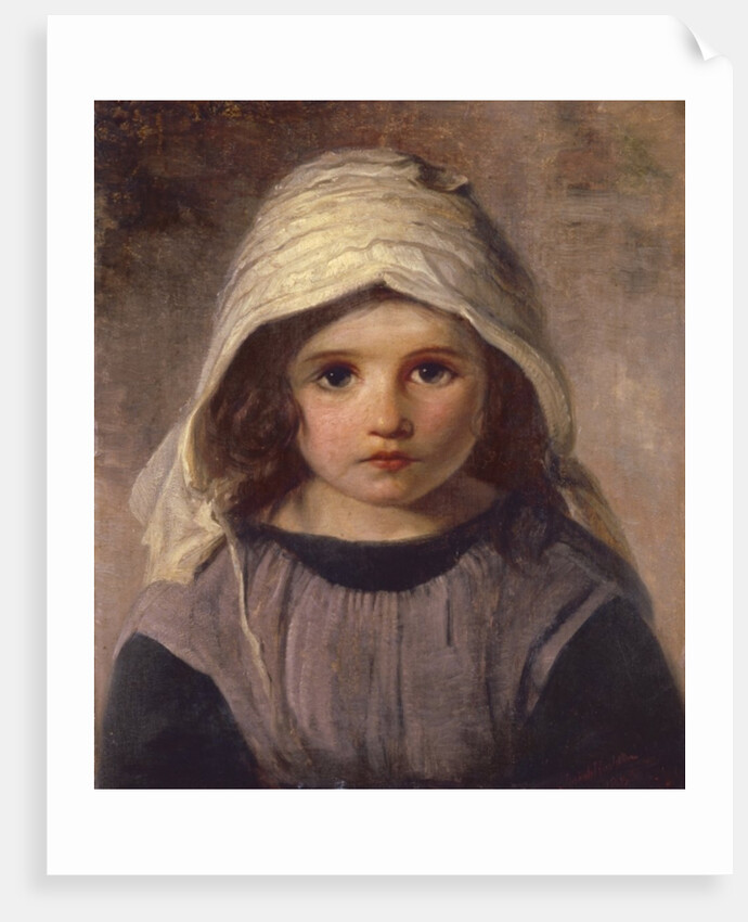 Study of a Girl in a Bonnet, 1890 by English School