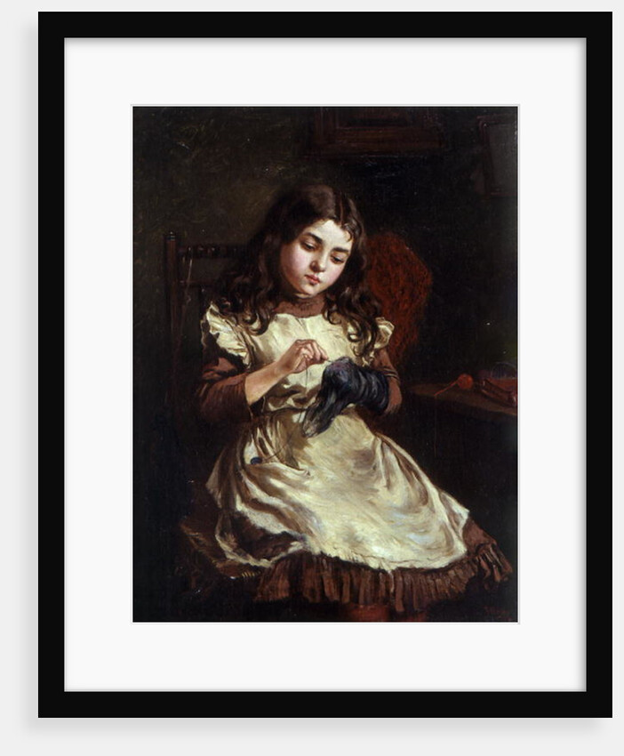 Darning the Sock, 1882 by Ralph Hedley